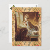 Carte Postale La lettre d'amour (Devant / Derrière)