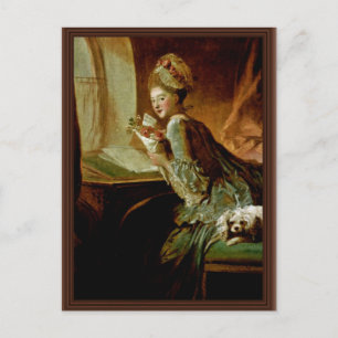 Carte Postale La lettre d'amour, par Fragonard, Jean Honoré
