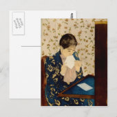 Carte Postale La Lettre de Mary Cassatt (vers 1891) (Devant / Derrière)