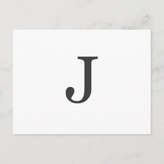 Carte Postale "la lettre J" (Devant)