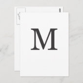 Carte Postale "la lettre M" (Devant / Derrière)