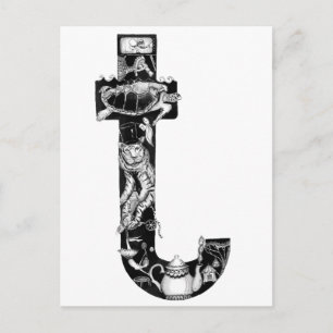 Carte Postale La lettre 't'