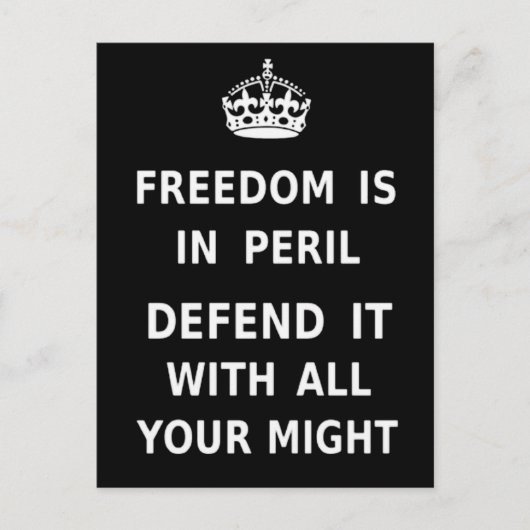 Carte Postale La liberté authentique est dans la meilleure (Devant)