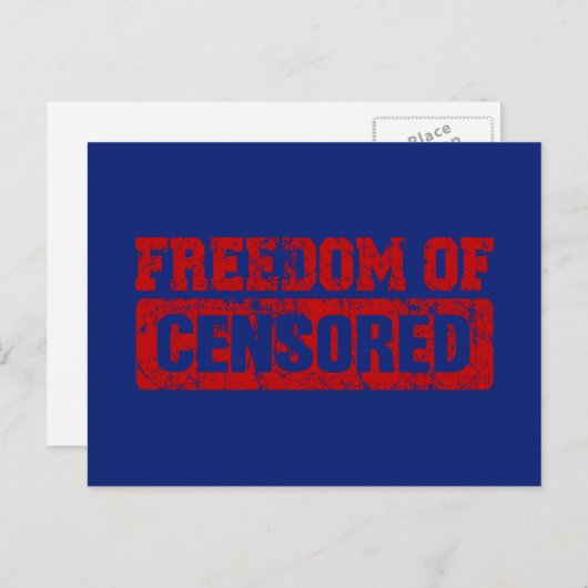 Carte Postale La liberté d'expression peut-être pas si (Devant / Derrière)