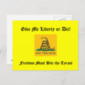 Carte Postale La liberté doit mordre le tyran (Devant / Derrière)