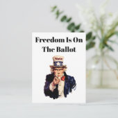 Carte Postale La Liberté Est Au Vote En 2026 (Debout devant)