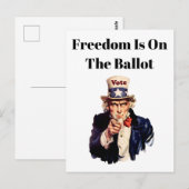 Carte Postale La Liberté Est Au Vote En 2026 (Devant / Derrière)