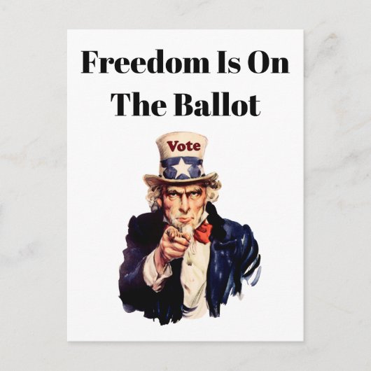 Carte Postale La Liberté Est Au Vote En 2026 (Devant)