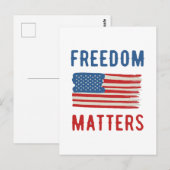 Carte Postale La liberté est importante (Devant / Derrière)