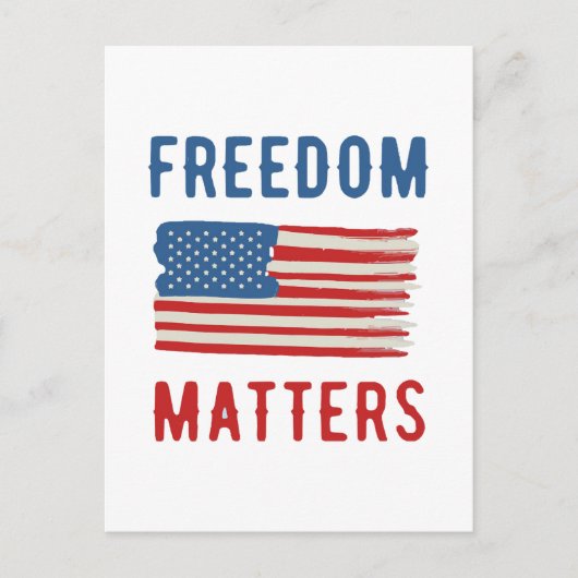 Carte Postale La liberté est importante (Devant)