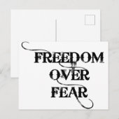 Carte Postale La liberté face à la peur (Devant / Derrière)