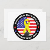 CARTE POSTALE LA LIBERTÉ N'EST PAS LIBRE (Devant / Derrière)