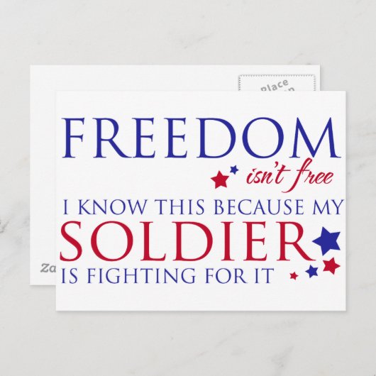 Carte Postale La liberté n'est pas libre (Devant / Derrière)