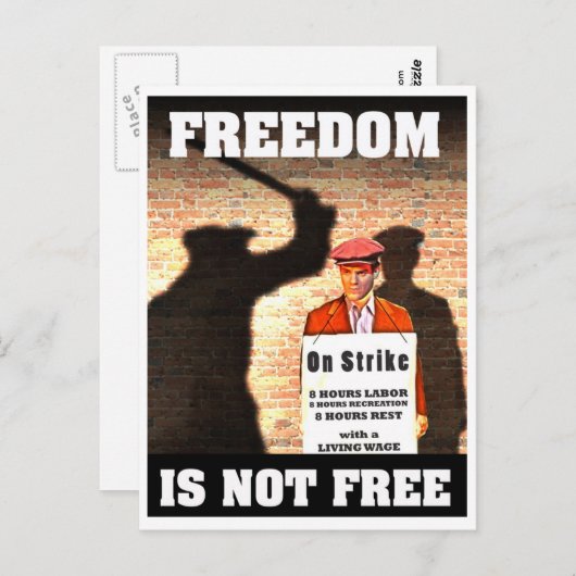 Carte Postale La liberté n'est pas libre -- Affiche de Pro-Union (Devant / Derrière)