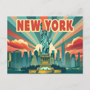 Carte Postale La Liberté vous dit bonjour : New York City