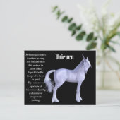 Carte Postale La licorne (Debout devant)