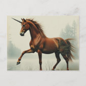 Carte Postale La licorne brune en double exposition (Devant)