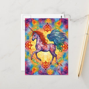 Carte Postale La licorne colorée Appaloosa