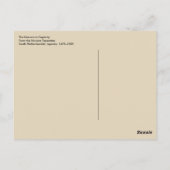 Carte Postale La licorne en captivité (Dos)