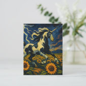 Carte Postale La licorne pie dans une tempête (Debout devant)