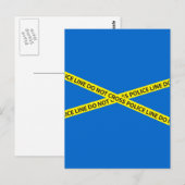 Carte Postale LA LIGNE DE POLICE NE TRAVERSE PAS LA bande (Devant / Derrière)