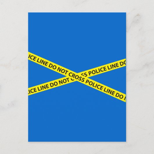 Carte Postale LA LIGNE DE POLICE NE TRAVERSE PAS LA bande (Devant)