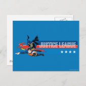Carte Postale La Ligue de la Justice Étoiles et tripes (Devant / Derrière)