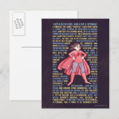 Carte Postale La Litanie de la fille Geek pour le féminisme (Devant / Derrière)