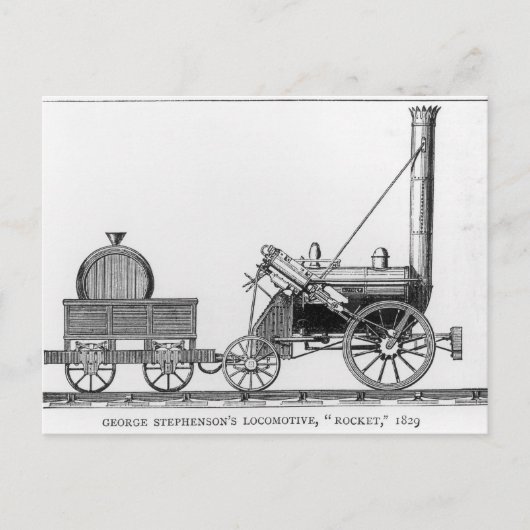 Carte Postale La locomotive de George Stephenson, Rocket, 1829 (Devant)
