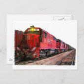 Carte Postale La locomotive diesel (Devant / Derrière)