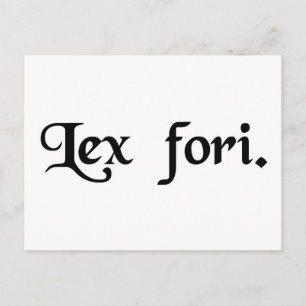 Carte Postale La loi du forum.