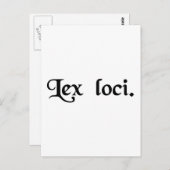 Carte Postale La loi du lieu. (Devant / Derrière)