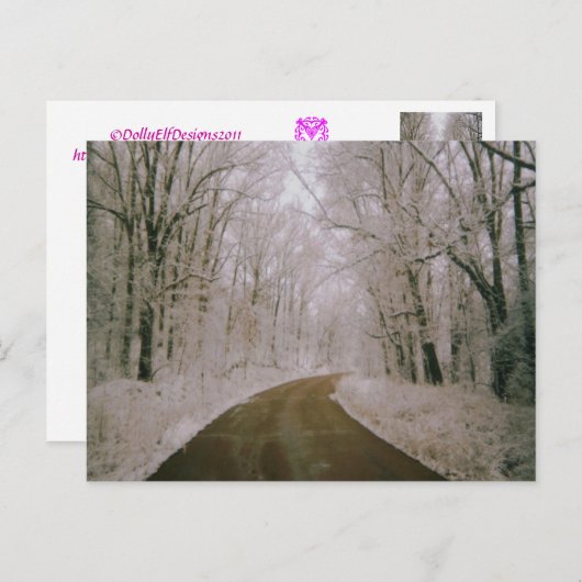 Carte Postale La longue route (Devant / Derrière)