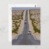 Carte Postale La longue route à travers la vallée de la Mort (Devant / Derrière)