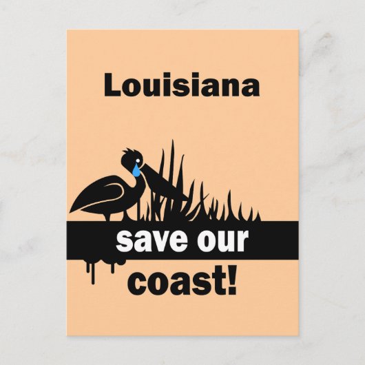 Carte Postale La Louisiane sauve notre côte (Devant)