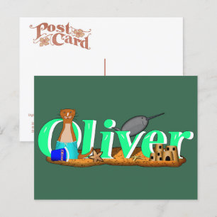 Carte Postale La loutre Oliver est à la plage