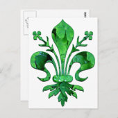 Carte Postale La Lucky Fleur de lis de St. Patrick (Devant / Derrière)