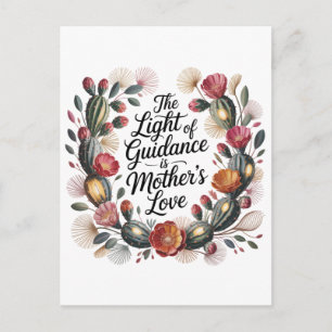 Carte Postale La lumière de la guidance est l'amour d'une mère