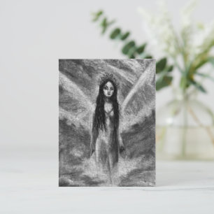 Carte Postale La Luna Dark Angel Fairy Goth Woman Art original