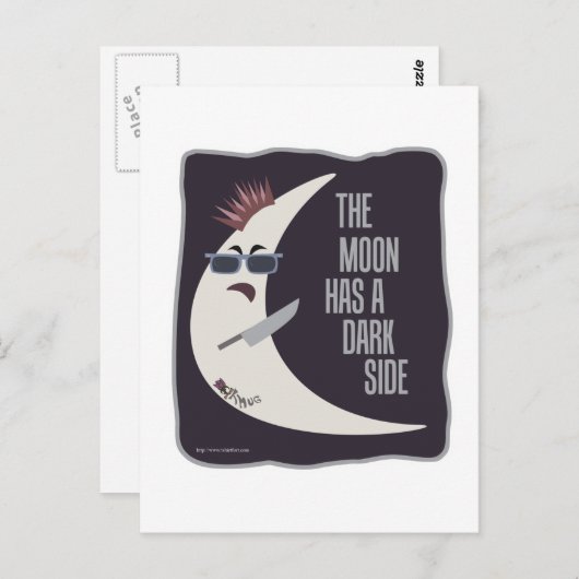 Carte Postale La Lune A Un Côté Sombre (Devant / Derrière)