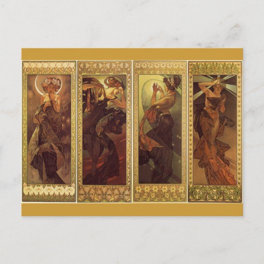 Carte Postale La Lune et les étoiles - Art Nouveau (Devant)