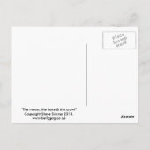 Carte Postale La lune, les lièvres et la corneille (Dos)