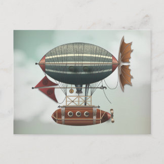 Carte Postale La machine volante Aleutian Steampunk