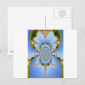 Carte Postale La magie de Paris : Design de tour Eiffel géométri (Devant / Derrière)