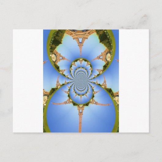 Carte Postale La magie de Paris : Design de tour Eiffel géométri (Devant)