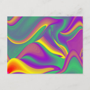 Carte Postale La magie des couleurs Abstrait Rainbowart 3D