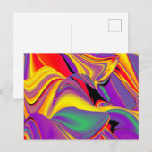 Carte Postale La magie des couleurs Abstrait Rainbowart 3D (Devant / Derrière)