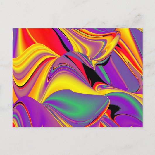 Carte Postale La magie des couleurs Abstrait Rainbowart 3D (Devant)