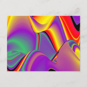 Carte Postale La magie des couleurs Abstrait Rainbowart 3D