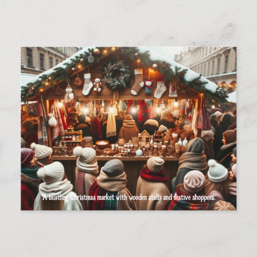 Carte Postale La magie du marché de fête (Devant)